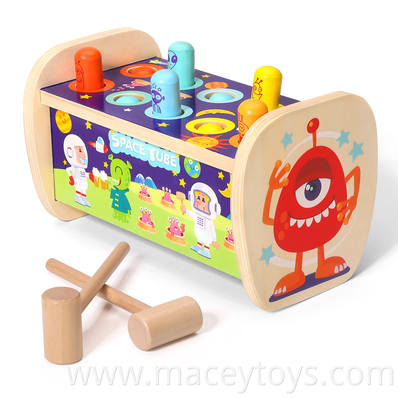 Multi-function intelligence box shape matching early education toys children puzzle wooden drag toys